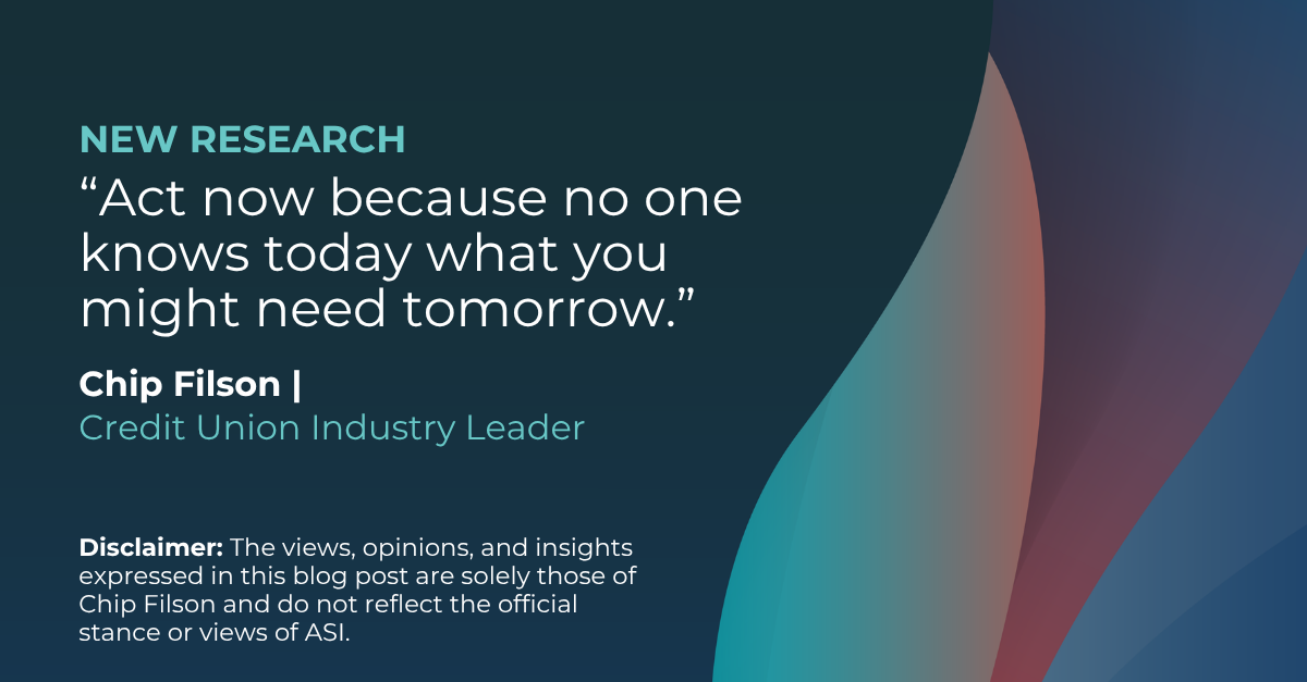 “Act now because no one knows today what you might need tomorrow.”